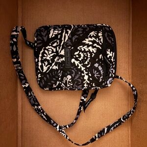 Vera Bradley Floral Black and White Crossbody Bag